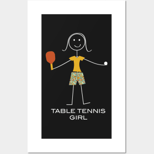 Funny Womens Table Tennis Design Posters and Art